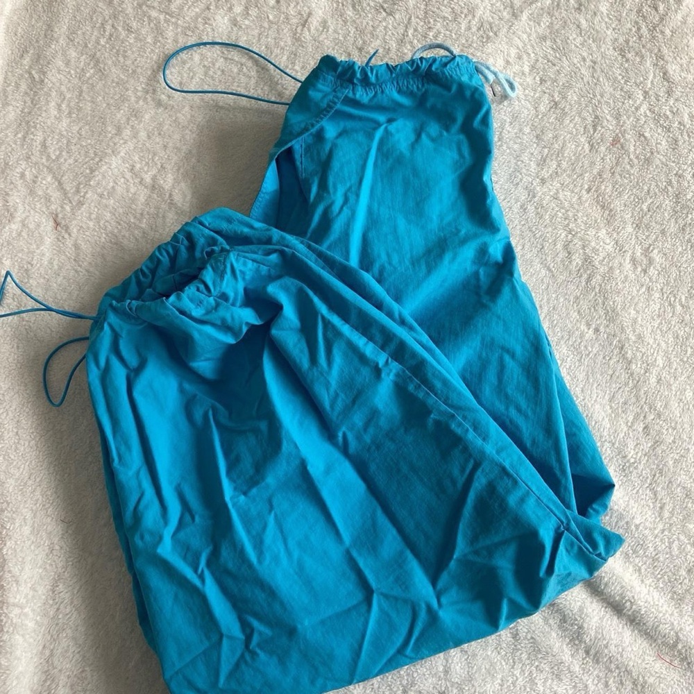 Adika Bright Blue Hailey Bieber Parachute Pants Sweatpants
